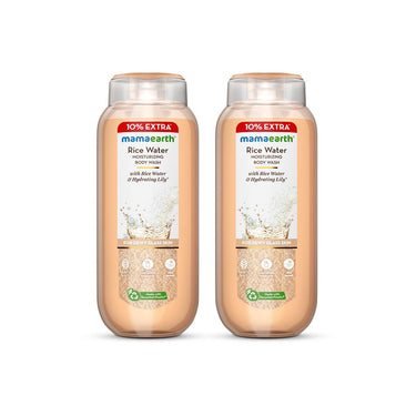 Mamaearth Rice Water Moisturizing Body Wash For All Skin Type With Rice Water&Hydrating Lily Scent For Dewy Glass Skin - 275 Ml|Intensely Moisturizes|Long Lasting Fragrance|Deeply Cleanses|Gentle